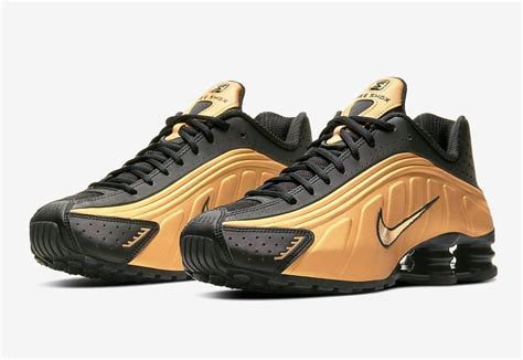 shox metal gold shoes